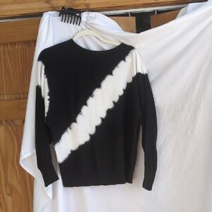 Philosophy Black and White Cowl Neck Sweater